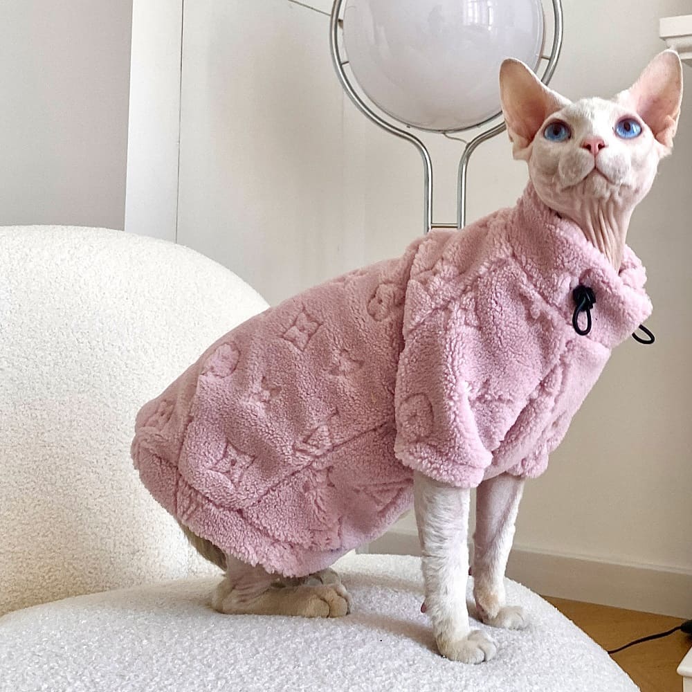 Sweater for Kitten  Louis Vuitton Vest for Sphynx, Lamb Fleece