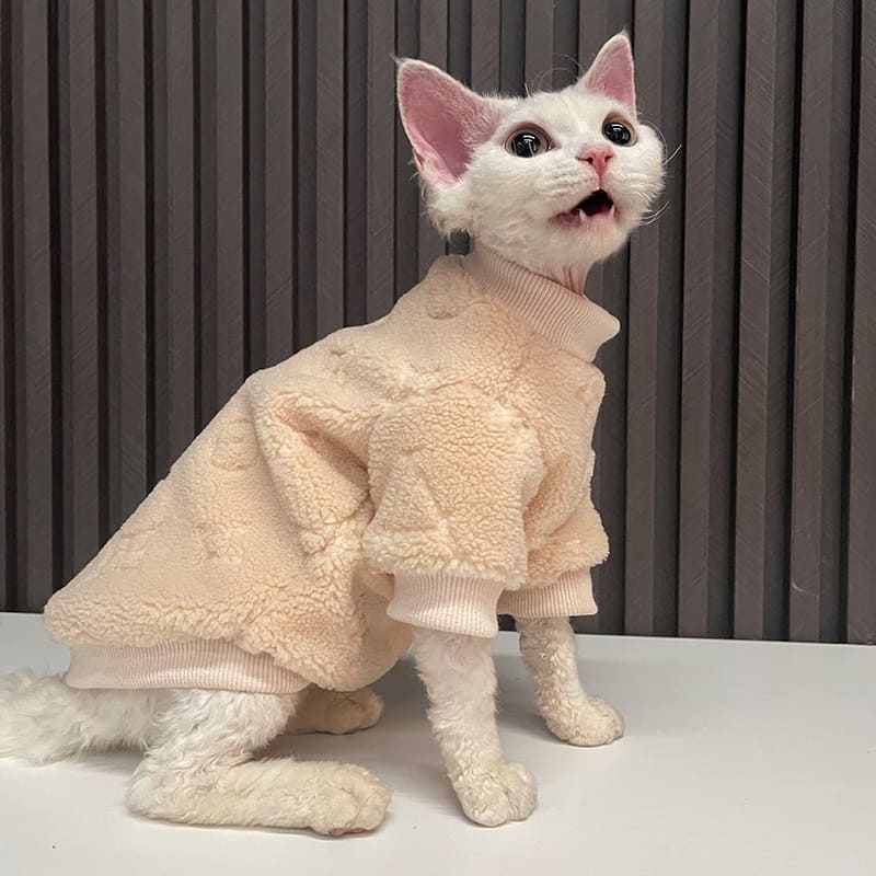 Sweater for Kitten | Louis Vuitton Vest for Sphynx, Lamb Fleece