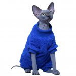 Vestiti per gatti | Pigiama con piedini per gatti, camicia blu Klein per gatti