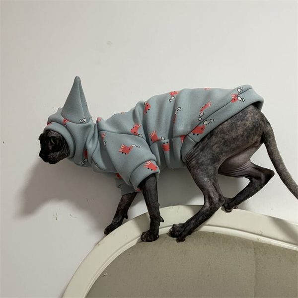 Hairless Cat Sweaters | Sphynx Sweaters with Horn Hat, Jumper for Cats