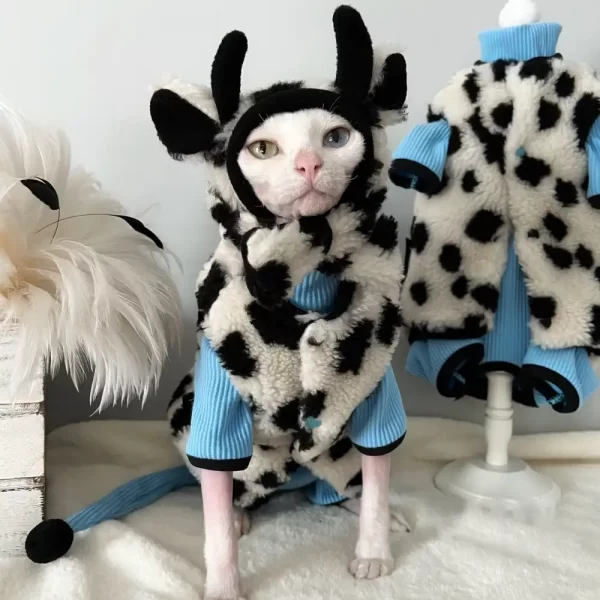 Chandails pour chats sans poils - Chandails avec chapeau en corne