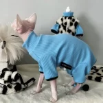 Jersey Gato sin Pelo-Suéter con Gorro de Cuerno