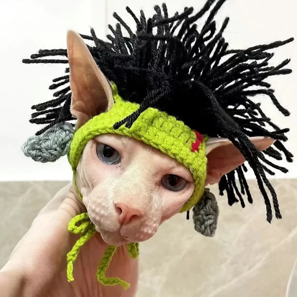 Cappelli rap per gatti - Cappello hip hop rap lavorato a maglia
