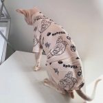 Tattoo Shirts for Cats-Sphynx wears tattoo shirt