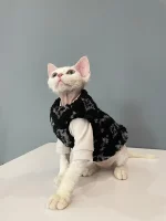 Sweater for Kitten-Louis Vuitton Vest for Sphynx