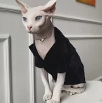 Katzenkostüme für Haustiere-Gold Samt Katze Kleidung-schwarz