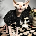 Vestiti firmati per gattini | Maglietta classica LV per gatto Sphynx