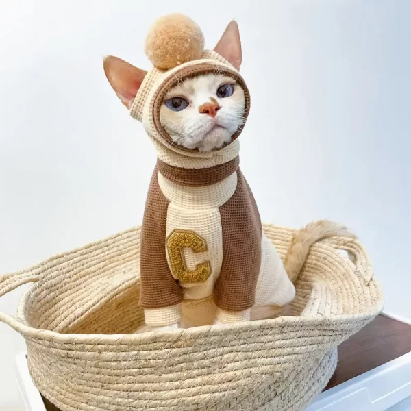 Funny Costumes for Cats-Waffle Pure Cotton