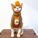 Disfraces Divertidos para Gatos-Waffle Puro Algodón