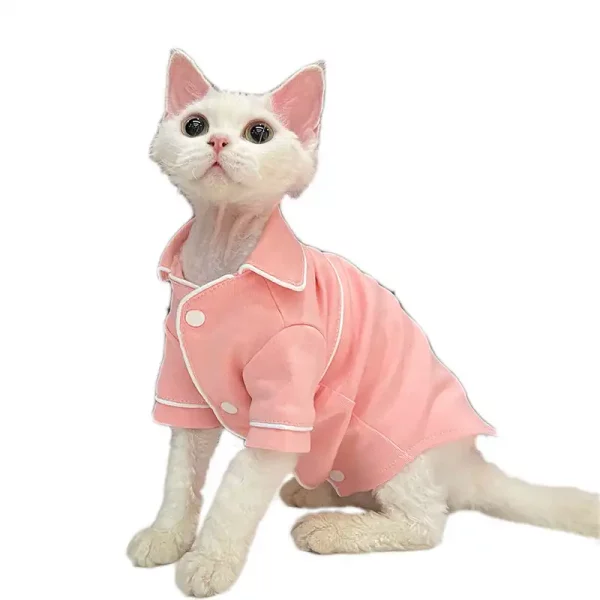 子猫の洋服-ピンクのパジャマ