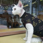 Louis Vuitton Shirt for Cat-Classic LV Tank Tops for Cats