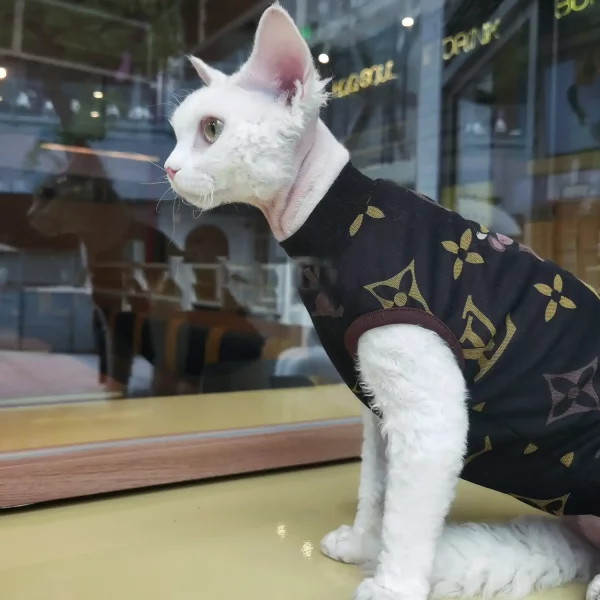 Louis Vuitton Shirt for Cat-Classic LV Tank Tops for Cats