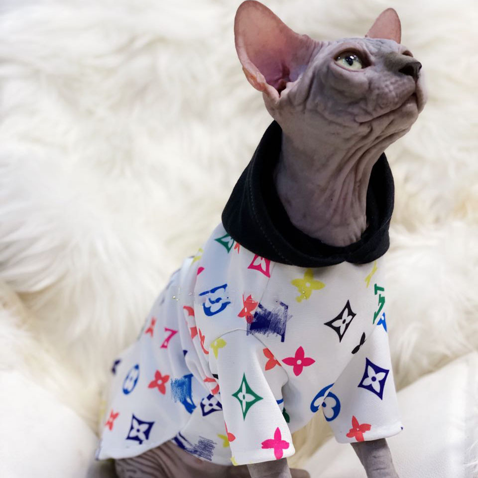 Louis Vuitton Shirt for Cat Luxurious Colorful LV Shirt for Cat 😸