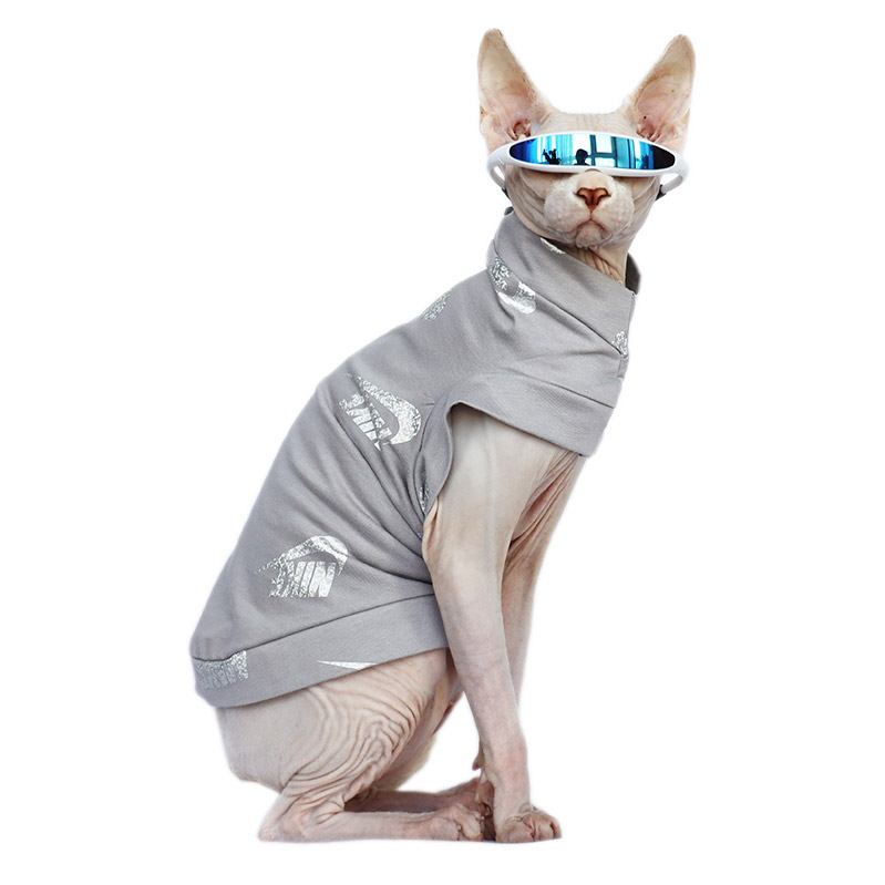 Separar Transitorio terciopelo Nike Shirt for Cat | "One hole" Black, Grey "NIKE" Shirt for Sphynx Cat
