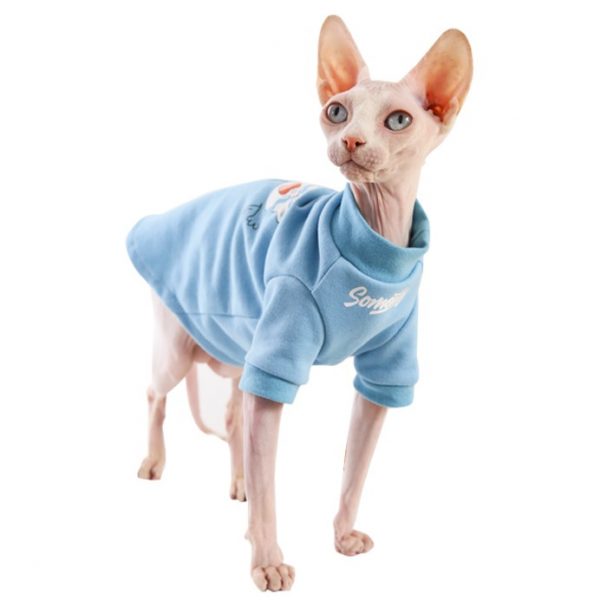 Sudadera con capucha de Barrio Sésamo para gato Sudadera con capucha azul claro para gato
