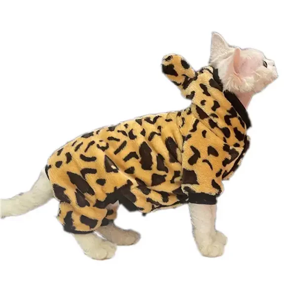 Sphynx Katze Kleidung Jumpsuit-Leopard Onesie