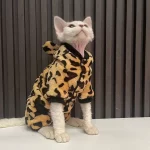 Sphynx Cat Clothes Jumpsuit-Leopard Onesie