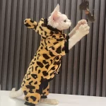 Sphynx Cat Clothes Jumpsuit-Leopard Onesie