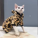 Sphynx Cat Clothes Jumpsuit-Leopard Onesie