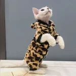 Sphynx Cat Clothes Jumpsuit-Leopard Onesie