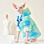 Sphynx Cat Clothes Tie-Dye, Tie-dye Hoodie