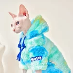 Sphynx Cat Clothes Tie-Dye, Tie-dye Hoodie