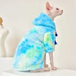 Sphynx Cat Clothes Tie-Dye, Tie-dye Hoodie