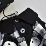 Sweater for Sphynx-Black and White Smiley Face Sweater