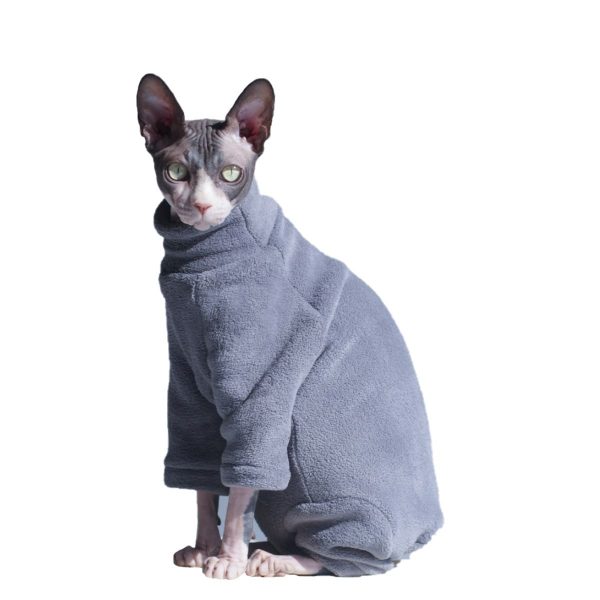Rollkragenpullover für Katze-Grau