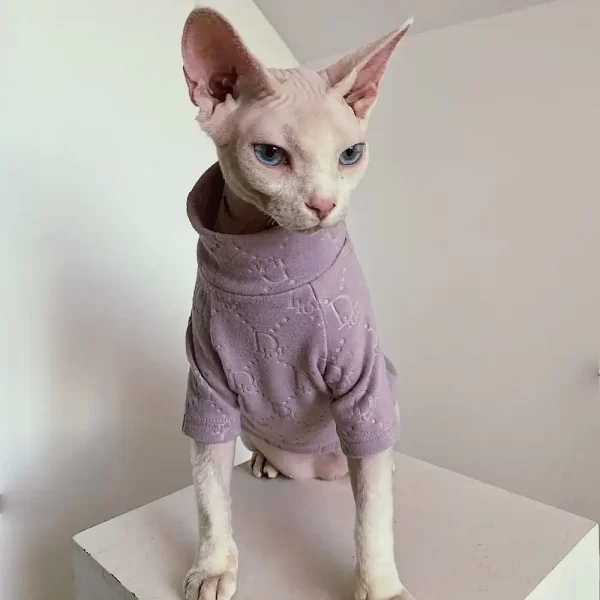 Дизайнерские рубашки для кошек фиолетового цвета