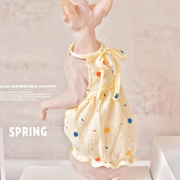 Sphynx Cat Clothes Dresses-Sundress