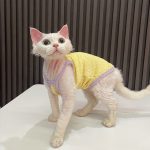Sphynx Cat Clothes Summer-Yellow tank top for Sphynx