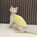 Sphynx Cat Clothes Summer-Yellow tank top for Sphynx