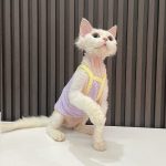 Sphynx Cat Clothes Summer-Purple tank top for Sphynx