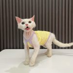 Sphynx Cat Clothes Summer-Yellow tank top for Sphynx