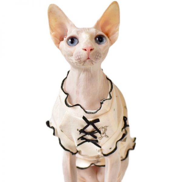 スフィンクスヘアレスキャットの服｜スフィンクス猫用リトルベアノースリーブシャツ