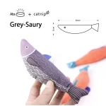 Catnip Toys for Indoor Cats-Fish Toy with Abs and Catnip for Cat