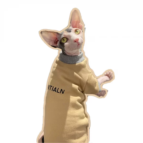 Sudadera con capucha de diseño para Sphynx | "ESSENTIALS" Hoodie&Sweatshirt for Cat