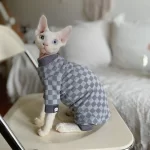 Medical Pet Shirt for Cats-Plaid Shirt