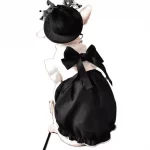 Sphynx Cat Girls Clothes | "Chanel" Dress with Bow for Sphynx Cat