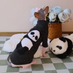 Sphynx Cats Sweaters-Black Panda Knitted Sweater for Sphynx Cat