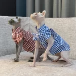 Sphynx Clothing for Cats | Lace Plaid Tanktop for Sphynx Cat