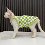 Plaid Tanktop for Sphynx Best Summer Fashion Plaid Tanktop for Cat