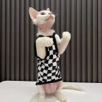 Plaid Tanktop for Sphynx Best Summer Fashion Plaid Tanktop for Cat