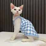 Plaid Tanktop for Sphynx Best Summer Fashion Plaid Tanktop for Cat