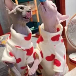 Sphynx Cat Clothes Four Legs - Red