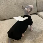 Black Shirt for Sphynx-Black Angle