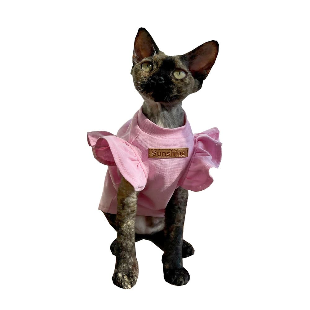 Cute Shirts for Sphynx | Cute Pink, Green Petal Sleeves for Sphynx
