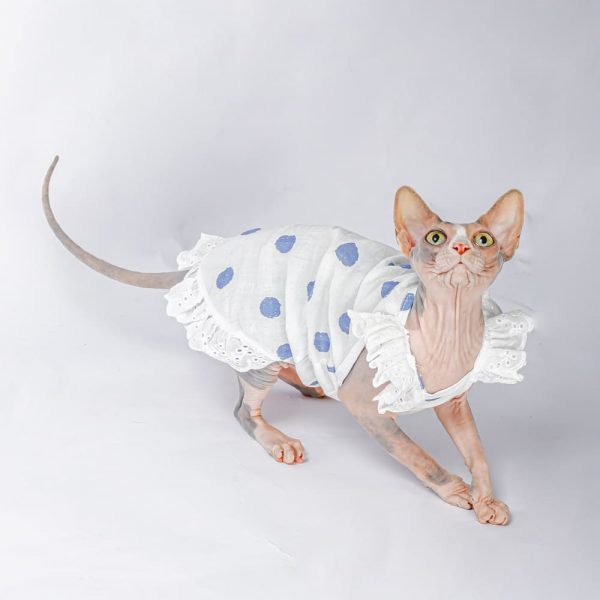 Flying Sleeve Dress for Cat | Breathable Summer Dress for Sphynx Cat