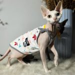 Summer Tank Top for Sphynx Grey and Yellow Tank Top for Cat